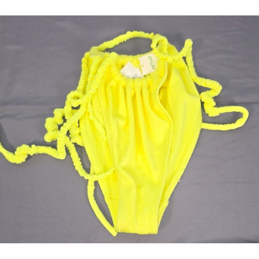 Aerie Cheekiest Elastic String Tie Sides Bathing Suit Bottom Yellow XL New